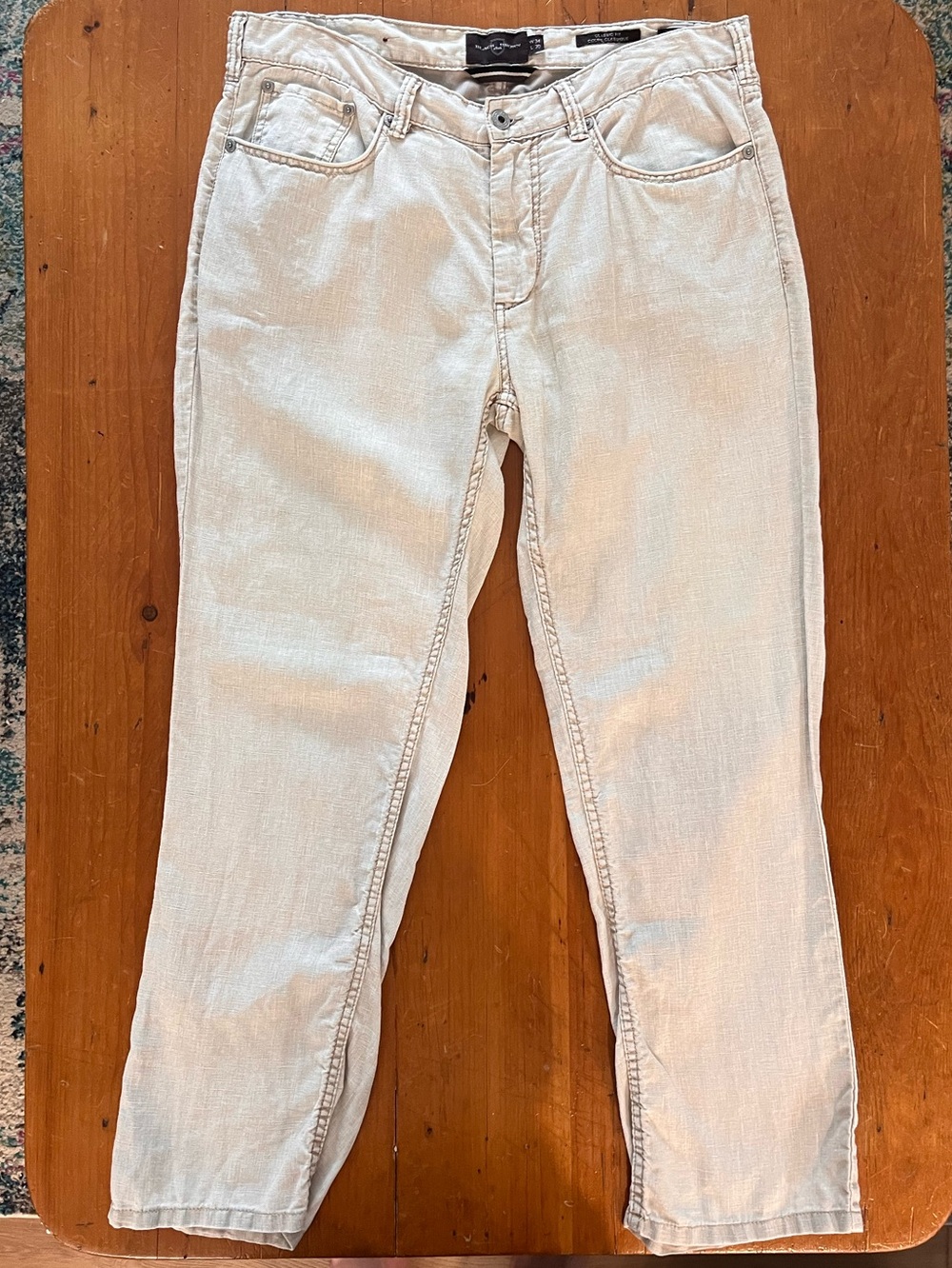 Black Brown 1826 Natural Colour 100% Linen 5 Pocket Jeans